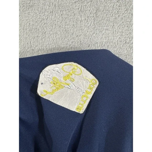 Nike Golf Polo Mens XXL Local Golf Club Embroidered Patch Geometric Dri Fit Blue - Picture 13 of 14